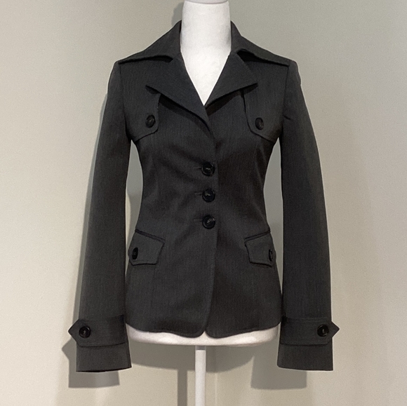 Bennetton Jackets & Blazers - Benetton Italian Women's Gray Blazer